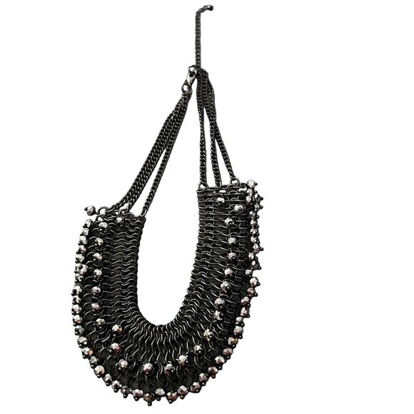 Bib Beaded Statement Necklace - Picture 1 of 7